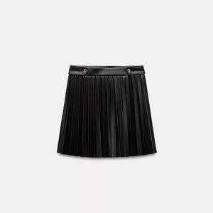 Zara Black Mini Pleated Skirt